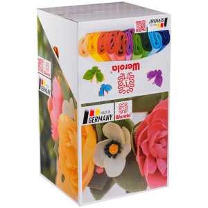 Набор крепированной бумаги Werola, 50*250см, 32г/м2, растяж. 55%, 100шт., ассорти, в рулонах