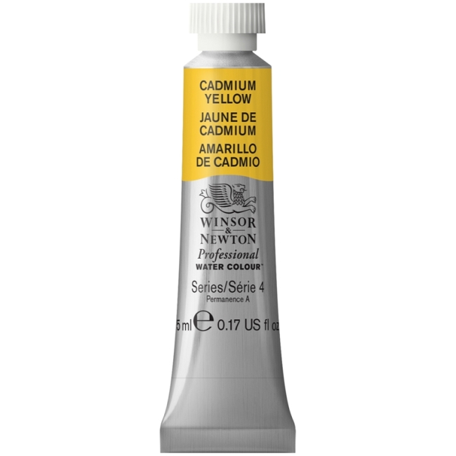 Акварель художественная Winsor&Newton "Professional", 5мл, туба, сер.4 №108 кадмий желтый