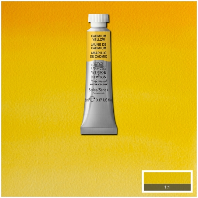 Акварель художественная Winsor&Newton "Professional", 5мл, туба, сер.4 №108 кадмий желтый Акварель художественная Winsor&Newton "Professional", 5мл, туба, сер.4 №108 кадмий желтый