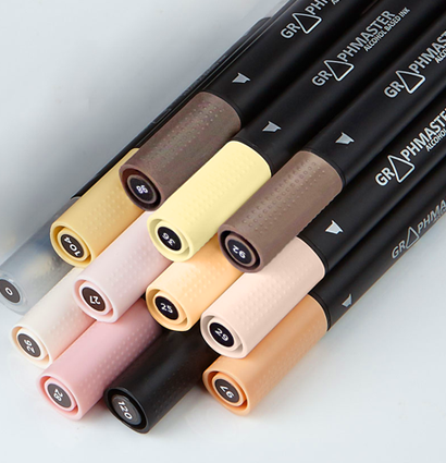 Набор спиртовых маркеров Graphmaster Bag Set 63 Advanced в фирменном пенале (продвинутый) купить в магазине товаров для рисования ArtCraft.Space с доставкой по РФ и СНГ