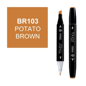 Маркер двухсторонний спиртовой TOUCH TWIN BR103 Коричневый картофельный Маркер двухсторонний спиртовой TOUCH TWIN BR103 Коричневый картофельный