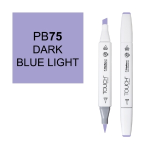 Маркер двухсторонний спиртовой TOUCH TWIN BRUSH PB75 Темно-синий светлый Маркер двухсторонний спиртовой TOUCH TWIN BRUSH PB75 Темно-синий светлый