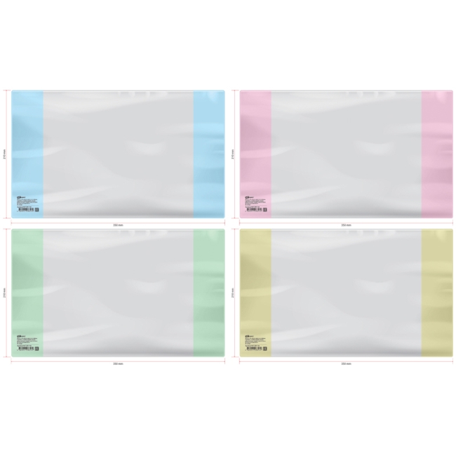 Обложка 210*350 для дневников и тетрадей, ArtSpace, ПВХ 120мкм, цветные клапаны, ШК Обложка 210*350 для дневников и тетрадей, ArtSpace, ПВХ 120мкм, цветные клапаны, ШК