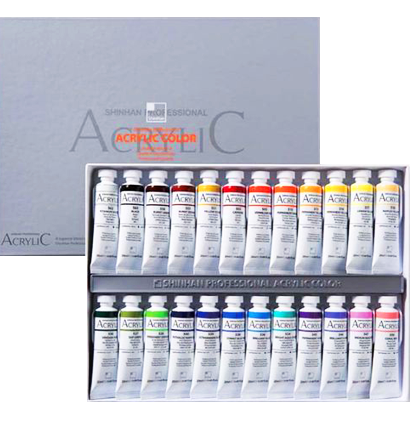 Набор акриловых красок Acrylic Color Pro ShinHanart 24 цвета в тубах 20 мл купить в художественном магазине ArtCraft.Space с доставкой по всему миру