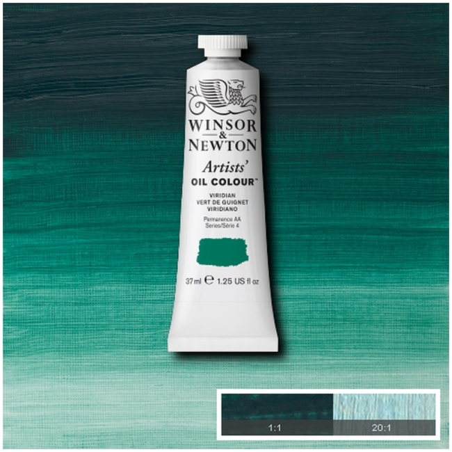 Масляные художественные краски, 37 мл, виридиан