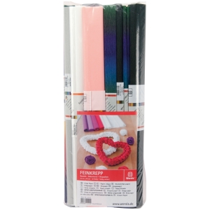 Набор крепированной бумаги Werola, 50*250см, 32г/м2, растяж. 55%, 20шт., 5цв., ассорти, в рулонах