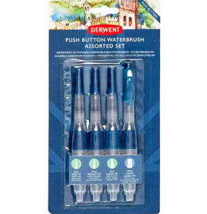 Набор кистей с резервуаром для воды 4шт