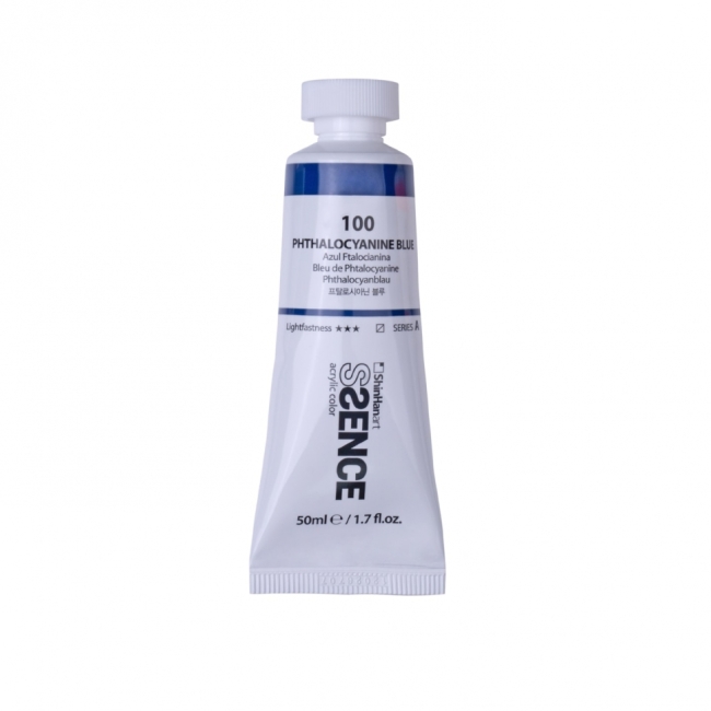 Краска акриловая ShinHan Ssence туба 50мл №100 Синий фталоцианин Краска акриловая ShinHan Ssence туба 50мл №100 Синий фталоцианин