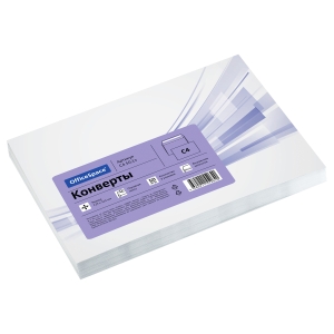 Конверт C4, OfficeSpace, 229*324мм, б/подсказа, б/окна, отр. лента, внутренняя запечатка, термоусадка Конверт C4, OfficeSpace, 229*324мм, б/подсказа, б/окна, отр. лента, внутренняя запечатка, термоусадка