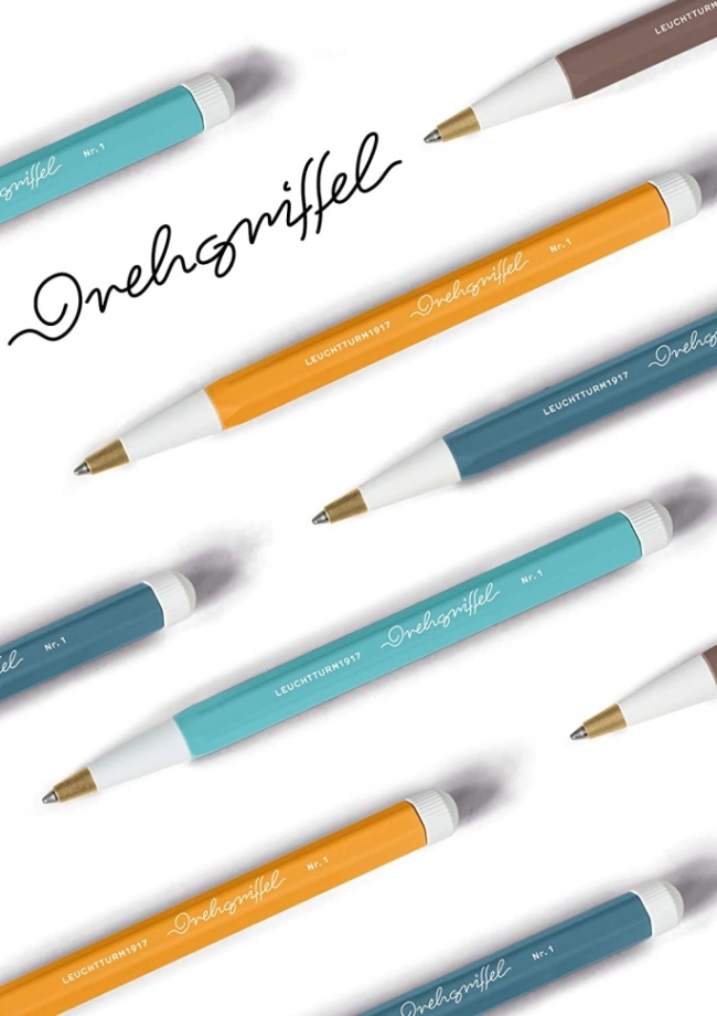 Ручка шариковая Leuchtturm1917 Drehgriffel Nr. 1 - цвет чернил: Королевский синий (0.7мм.), цвет корпуса: Шалфей (алюминий)