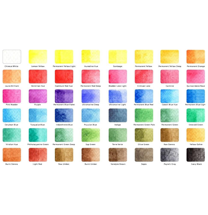 Набор акварели Sakura Koi Pocket Sketch Box 48 цветов в кейсе + губка и кисть купить в художественном магазине ArtCraft.Space с доставкой по РФ и СНГ