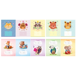 Тетрадь 18л., клетка ArtSpace "Рисунки ", эконом