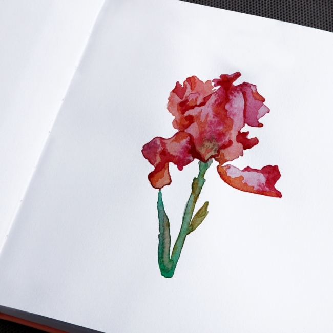 Скетчбук для акварели 40л., 150*200 Greenwich Line, бирюзовый, кожзам, на резинке, 200г/м2