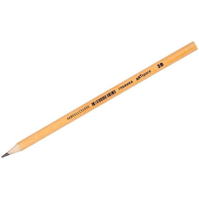 Карандаш ч/г ArtSpace "Графика" 2B, заточен. Карандаш ч/г ArtSpace "Графика" 2B, заточен.