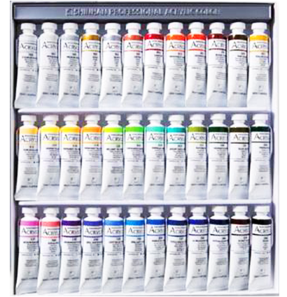 Набор акриловых красок Acrylic Color Pro ShinHanart 36 цветов в тубах 20 мл купить в художественном магазине ArtCraft.Space с доставкой по всему миру