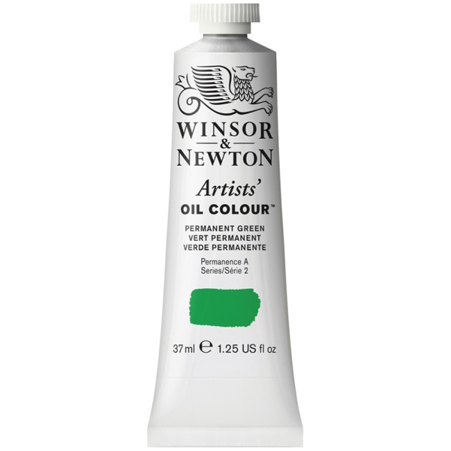 Краска масляная профессиональная Winsor&Newton "Artists Oil", 37мл, перманентный зеленый Краска масляная профессиональная Winsor&Newton "Artists Oil", 37мл, перманентный зеленый