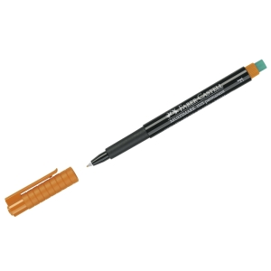 Маркер перманентный Faber-Castell "Multimark permanent" F, оранж., пулев.,0,6мм,с ласт.
