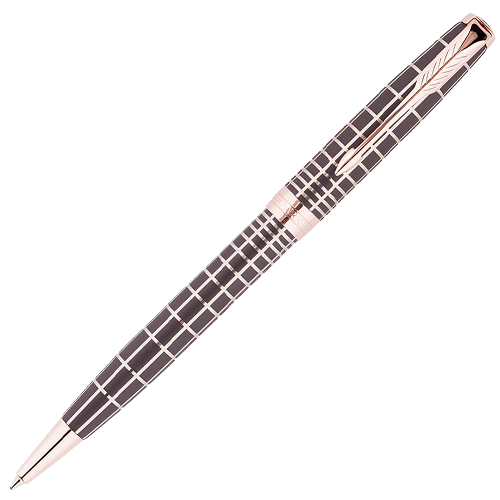 Ручка шариковая Parker Sonnet Brown PGT 1 мм черные чернила, подарочная упаковка купить в магазине ArtCraft.Space