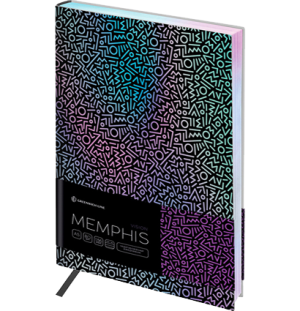 Ежедневник недатир. B6, 136л., кожзам, Greenwich Line "Vision. Memphis", тон. блок, гологр. срез