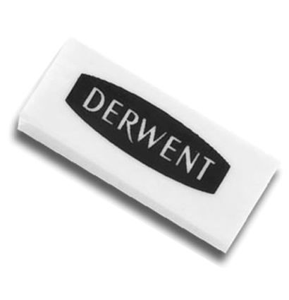 Ластик виниловый Derwent Plastic Eraser белый для карандашей поштучно купить в магазине художественных товаров ArtCraft.Space с доставкой по РФ и СНГ