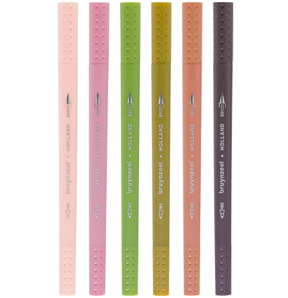 Набор брашпенов с линером Bruynzeel Fineliner / Brush Pens 6 цветов "Марракеш" купить в магазине маркеров ArtCraft.Space с доставкой