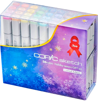 Copic Sketch 36 Winter Gift набор маркеров для рисования с кистью купить в магазине маркеров ArtCraft.Space с доставкой по всему миру