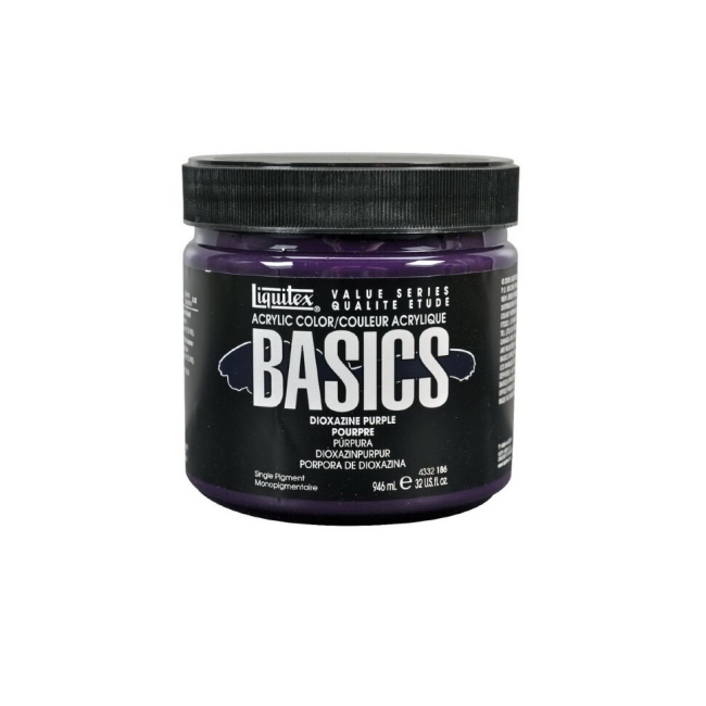Краска акриловая LIQUITEX Basics №186 диоксазин фиолетовый 946 мл купить в художественном магазине ArtCraft.Space с доставкой