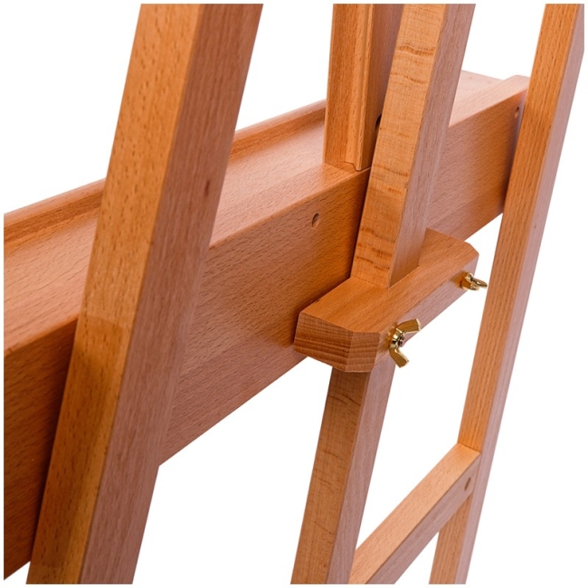 Мольберт напольный Лира с наклонной штангой Гамма "Студия", 65,5*85*164(225)см, бук