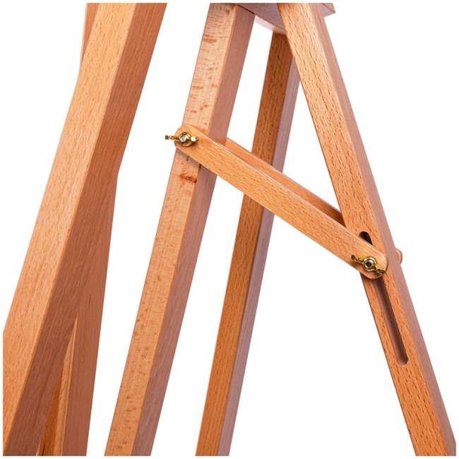 Мольберт напольный Лира с наклонной штангой Гамма "Студия", 65,5*85*164(225)см, бук