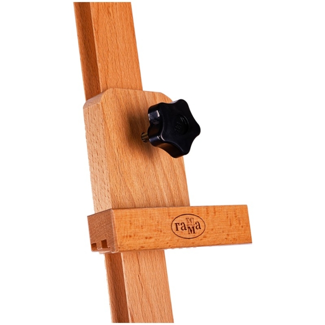 Мольберт напольный Лира с наклонной штангой Гамма "Студия", 65,5*85*164(225)см, бук