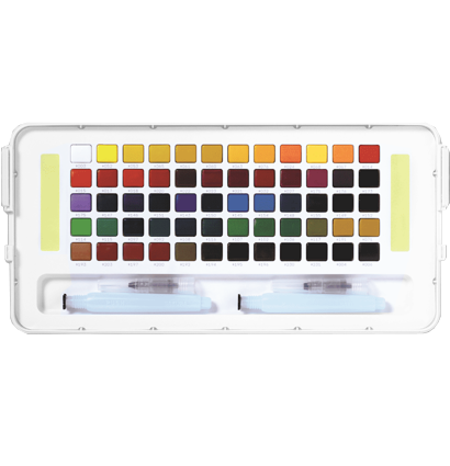 Набор акварели Sakura Koi Pocket Sketch Box 60 цветов в кейсе + губка и кисть купить в художественном магазине ArtCraft.Space с доставкой по РФ и СНГ