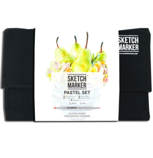 Набор маркеров SKETCHMARKER Pastel Set 24шт пастельные оттенки + сумка органайзер, Набор маркеров SKETCHMARKER Pastel Set 24шт пастельные оттенки + сумка органайзер,