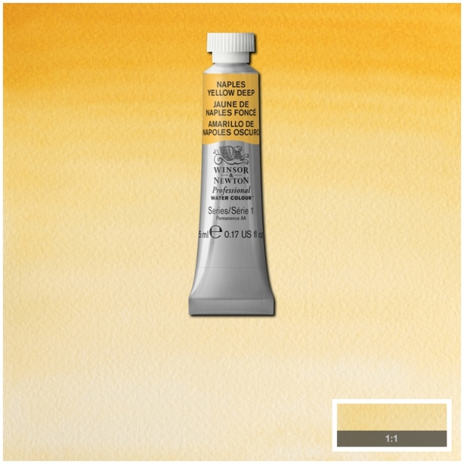 Акварель художественная, 5 мл, насыщенно-желтый Неаполь