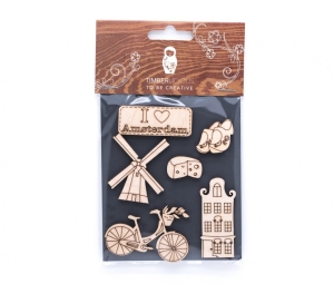 Набор заготовок для декорирования Holiday4 фанера 10х14см,