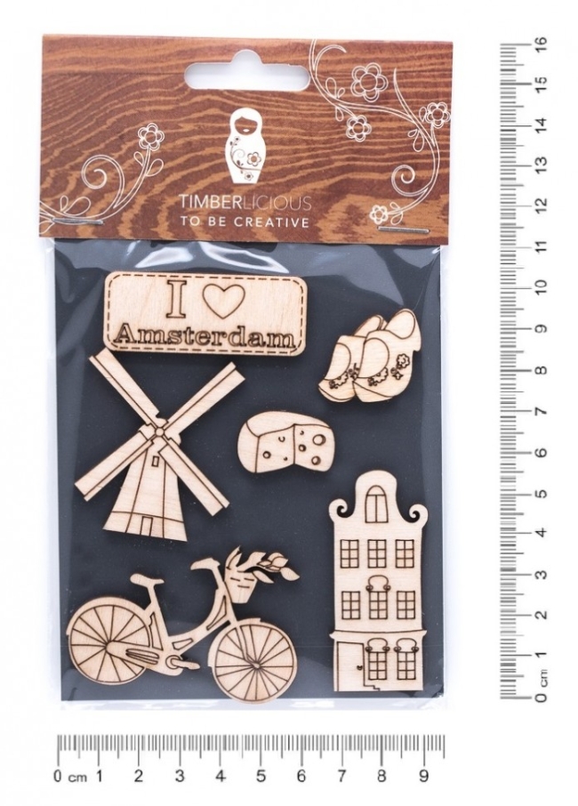 Набор заготовок для декорирования Holiday4 фанера 10х14см,