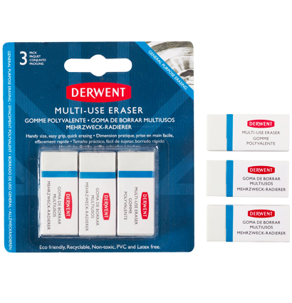 Набор ластиков универсальных для рисования Derwent Multi-Use Eraser 3 штуки купить в художественном магазине ArtCraft.Space с доставкой по всему миру