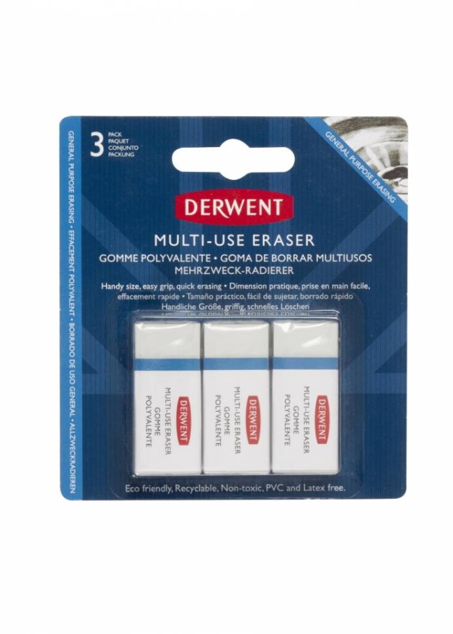 Набор ластиков универсальных для рисования Derwent Multi-Use Eraser 3 штуки купить в художественном магазине ArtCraft.Space с доставкой по всему миру
