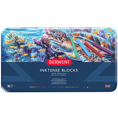 Акварельные блоки Derwent Inktense Blocks 36 цветов в фирменном кейсе купить в художественном магазине ArtCraft.Space с доставкой по РФ и СНГ