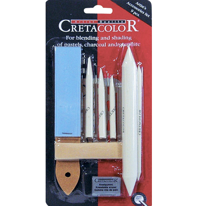 Набор для графики Cretacolor Blending растушевки, наждачка, ластик-клячка в блистере купить в художественном магазине ArtCraft.Space с доставкой по всему миру