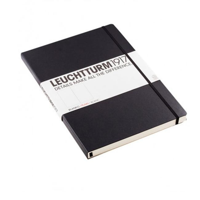 Блокнот Leuchtturm1917 Master A4+ (22.5x31.5см.), 100г/м2 - 235 стр. в точку, твердая обложка, цвет: Черный