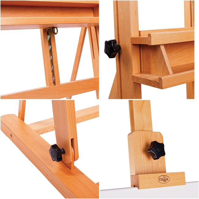 Мольберт студийный станковый высота 171-236 см из бука "Московская палитра" Гамма купить в магазине ArtCraft.Space