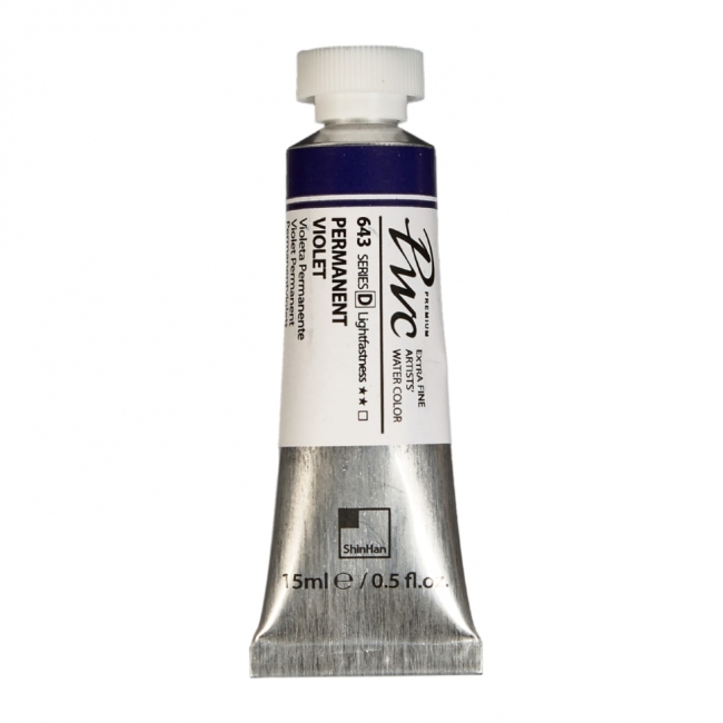 Краска акварельная SH PWC туба 15мл №643 (D) фиолетовый перманентный,