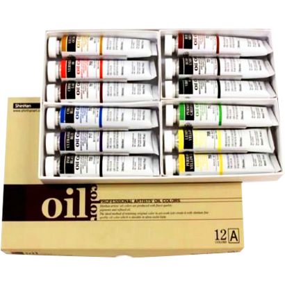 Набор масляных красок Oil Color Pro ShinHanart 12 цветов в тубах 50 мл купить в художественном магазине ArtCraft.Space с доставкой по всему миру
