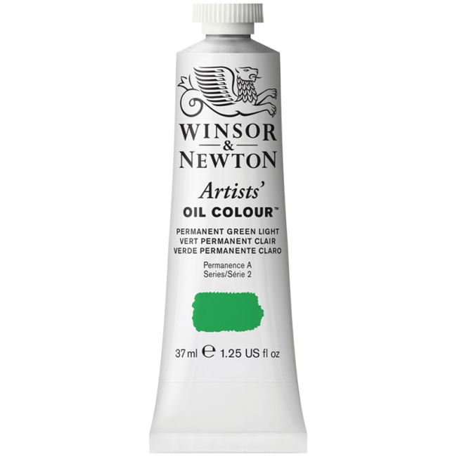 Краска масляная профессиональная Winsor&Newton "Artists Oil", 37мл, перманентный светло-зеленый