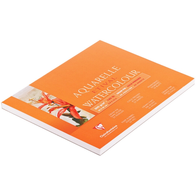 Бумага для акварели Etival ClaireFontaine склейка 24х30 см / 25 листов / 300 гм купить в художественном магазине ArtCraft.Space Бумага для акварели Etival ClaireFontaine склейка 24х30 см / 25 листов / 300 гм купить в художественном магазине ArtCraft.Space