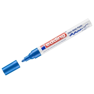 Маркер лаковый глянцевый Edding "750/3 CR" синий, пулевидный, 2,0-4,0мм