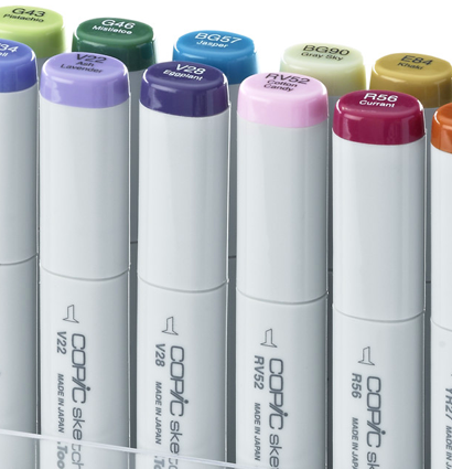 Copic Sketch EX-6 12 набор маркеров с кистью в кейсе Копик Скетч маркеры 12 цветов купить в официальном магазине ArtCraft.Space   с доставкой по РФ и всему миру