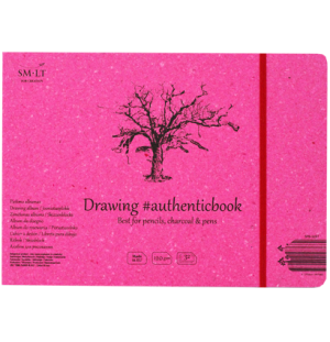 Скетчбук SMLT Art Authenticbook Drawing 120г/м2 24,5x18,2cм 32л белый сшивка на резинке,