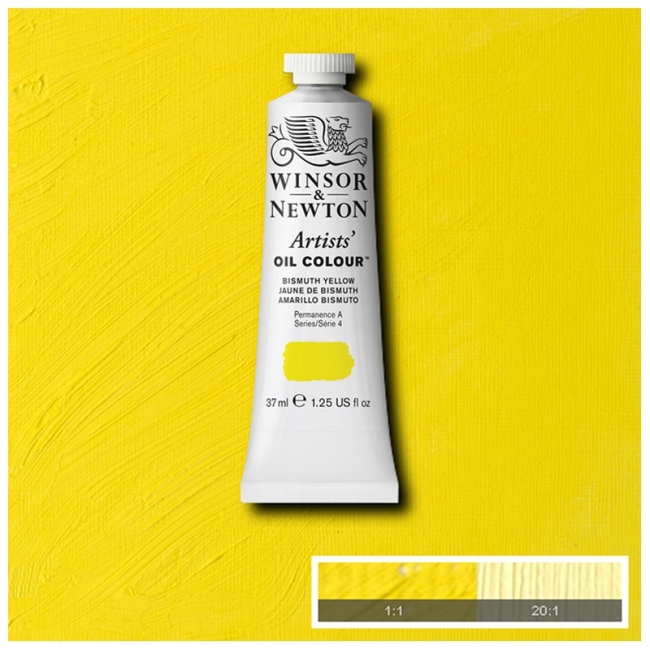 Масляные художественные краски, 37 мл, желтый висмут
