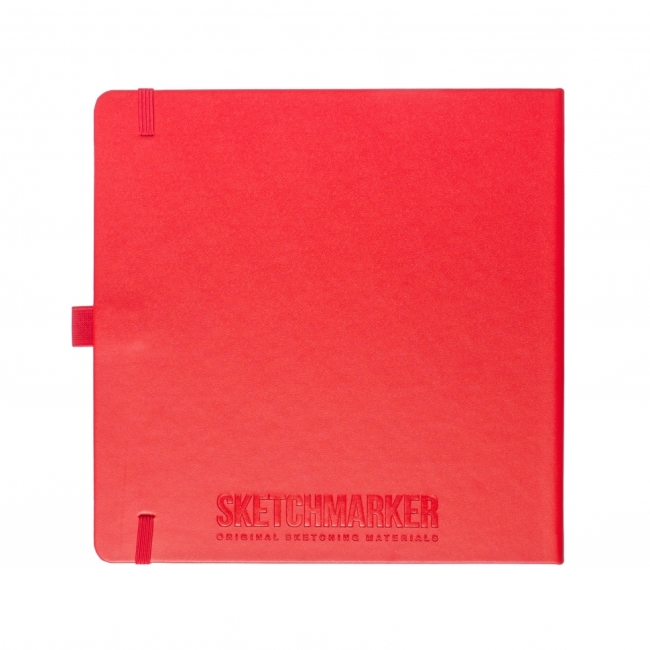 Блокнот для зарисовок Sketchmarker 140г/кв.м 20*20cм 80л твердая обложка Красный Блокнот для зарисовок Sketchmarker 140г/кв.м 20*20cм 80л твердая обложка Красный